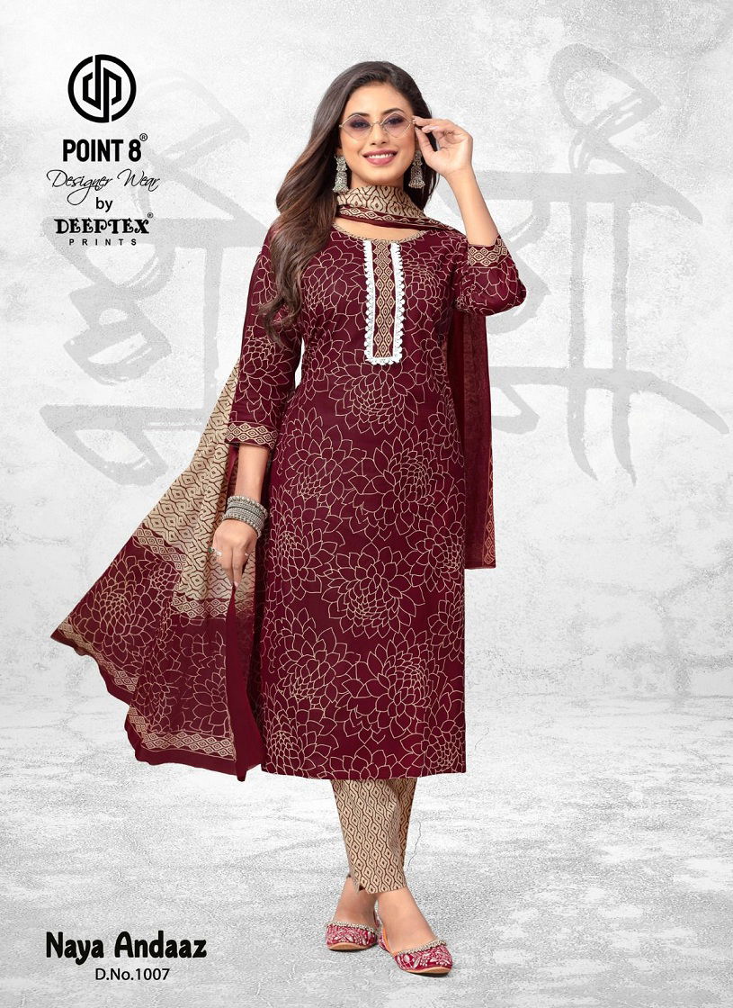 Naya Andaaz Vol 10 By Deeptex Cotton Printed Kurti Bottom With Dupatta Wholesale Price